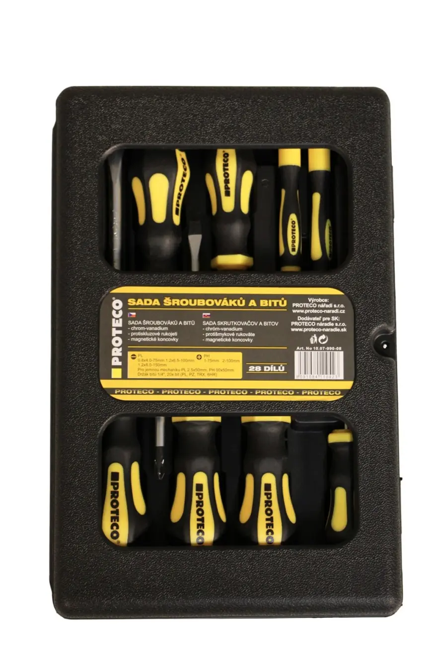 sada šroubováků a bitů 28-dílná v kufru