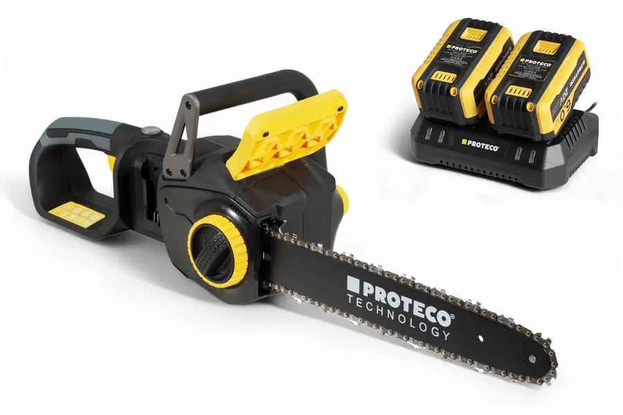 pila řetězová akumulátorová 40 V, s 2 akumulátory a nabíječkou DUAL