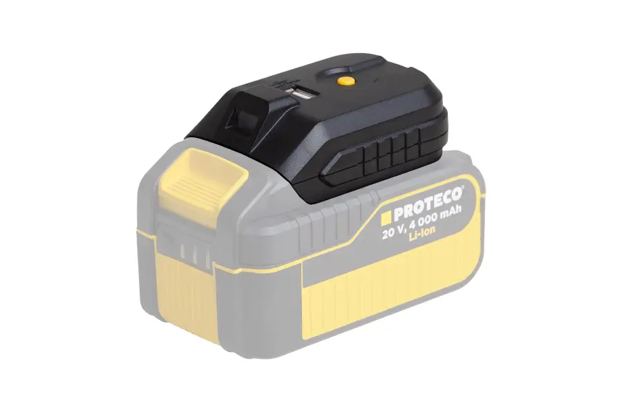 adaptér aku USB nabíjecí se svítilnou